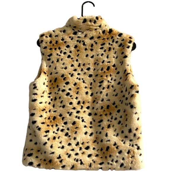 Marc Baxis Los Angeles Vintage Women's Leopard Print Faux Fur Vest S - Picture 2 of 5